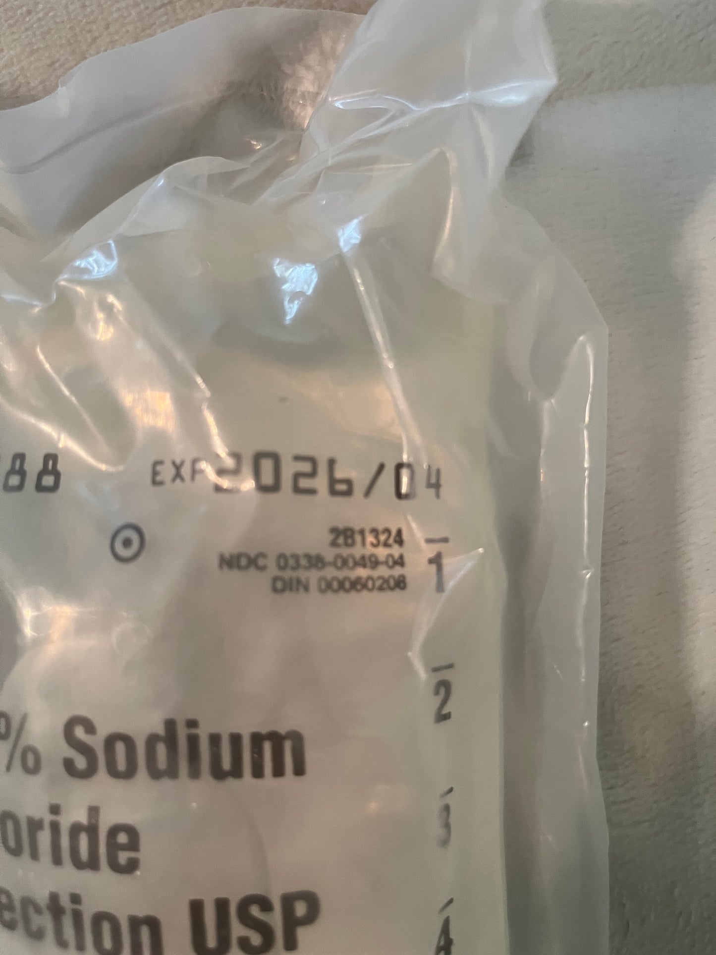 Baxter Normal Saline 0.9% USP 1000ml ex 9/26