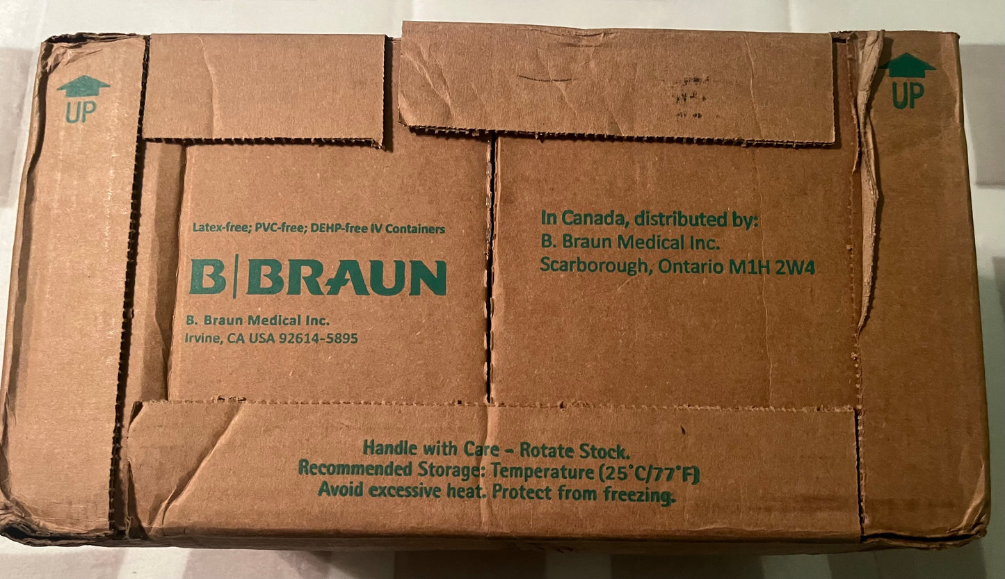Case Braun L8000 Normal Saline 0.9% USP 1000ml ex8/27