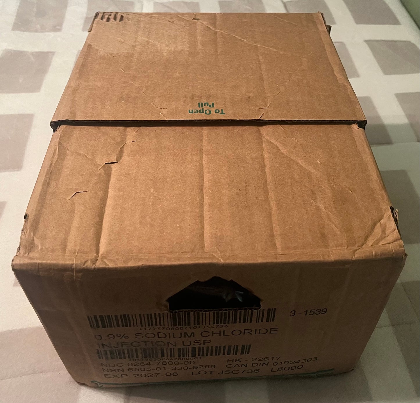 Case Braun L8000 Normal Saline 0.9% USP 1000ml ex8/27
