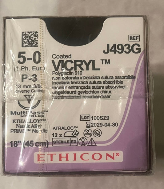 Ethicon J493G sutures