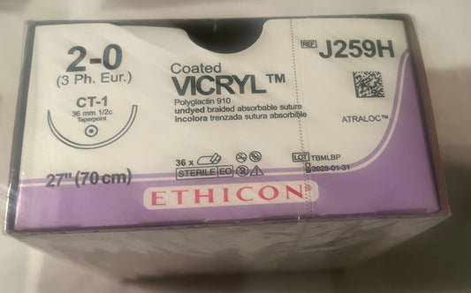 Ethicon J259H sutures box